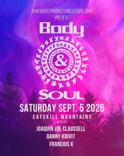 Flyer for Body&SOUL gig on Sept. 5, 2026
